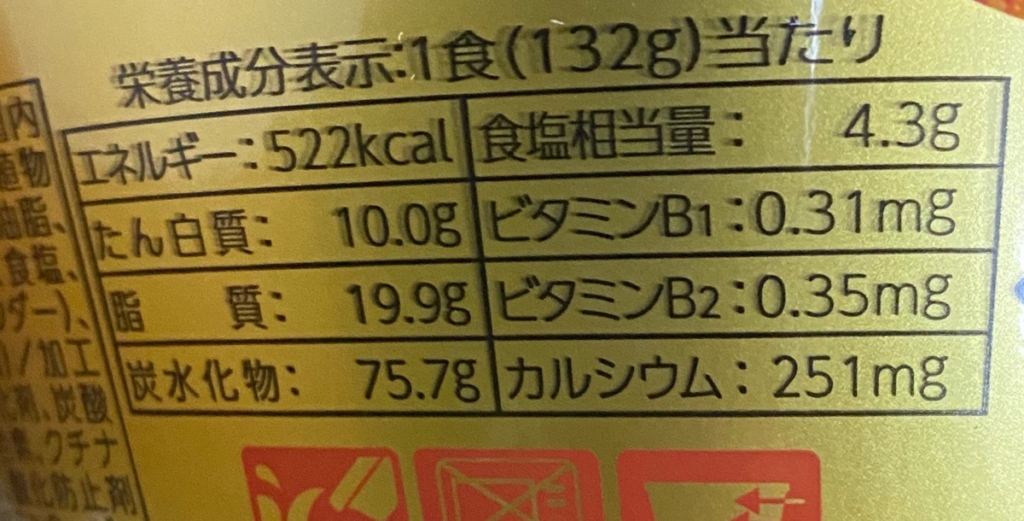 2020年3月にリニューアルしたマルちゃん正麺汁なし担々麵の栄養成分