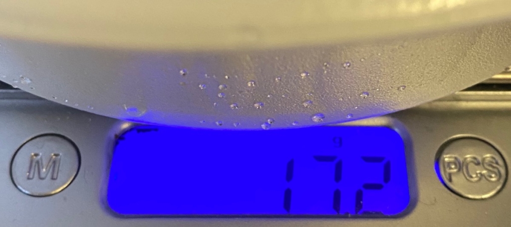 2020年3月にリニューアルした日清焼そばUFO濃い濃いラー油マヨのケース重量