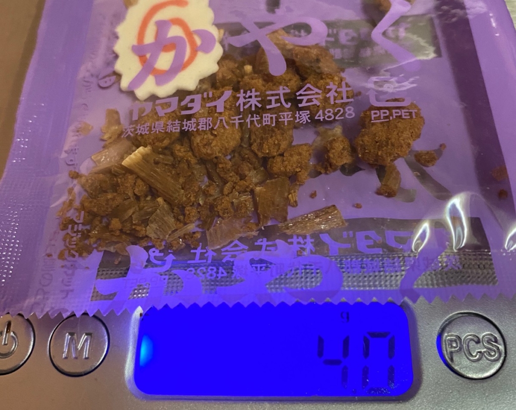 ニュータッチ凄麺THE・まぜそばのかやくの重量