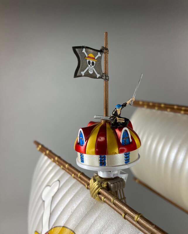 プラモデルのサウザンドサニー号の完成品