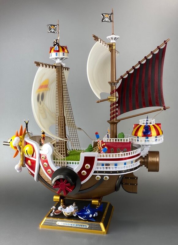プラモデルのサウザンドサニー号の完成品